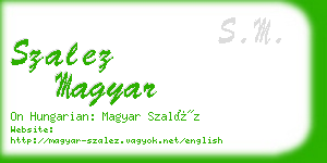 szalez magyar business card